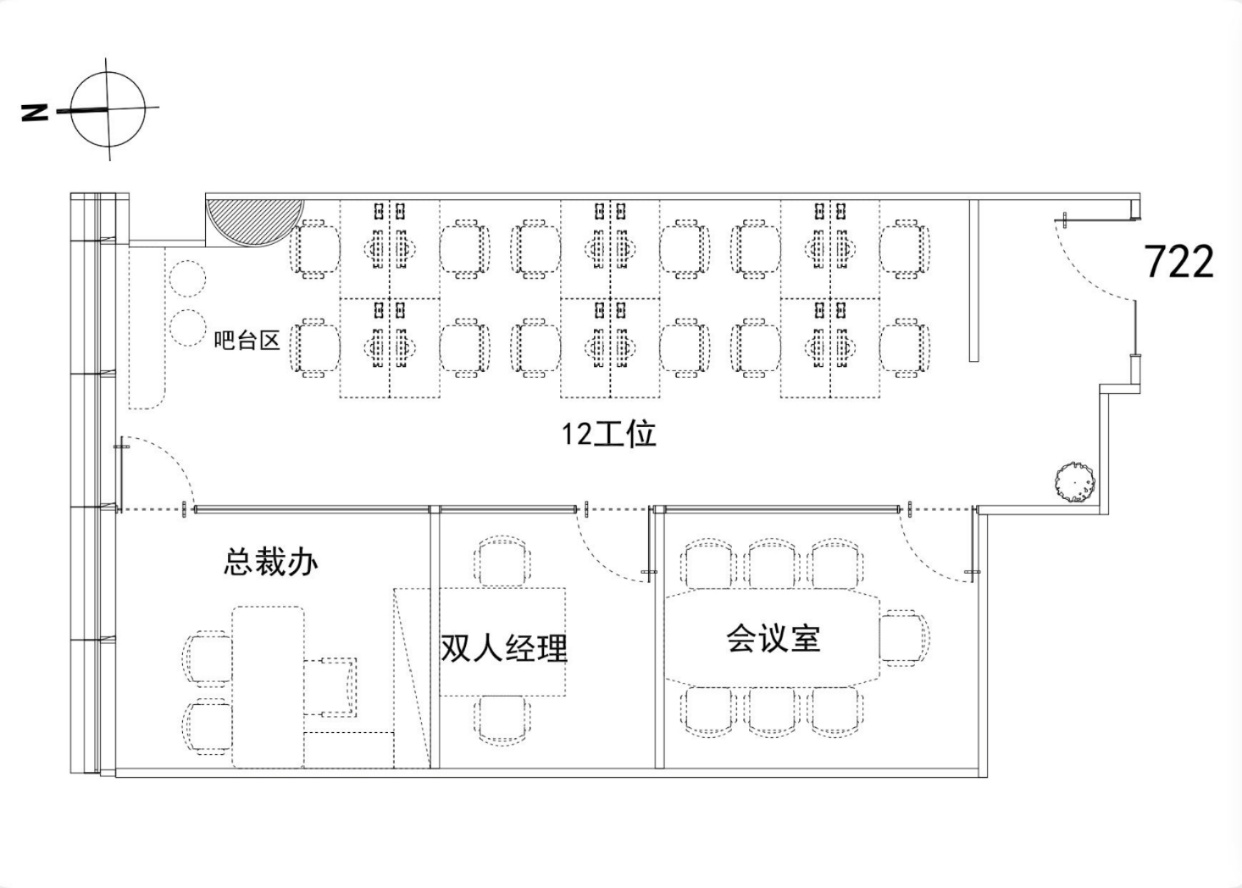 110平精装小户型平面图
